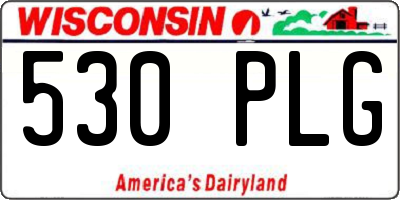 WI license plate 530PLG