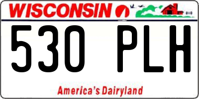WI license plate 530PLH