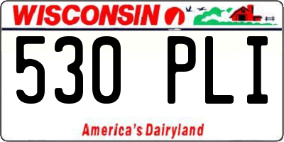 WI license plate 530PLI