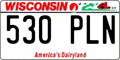 WI license plate 530PLN