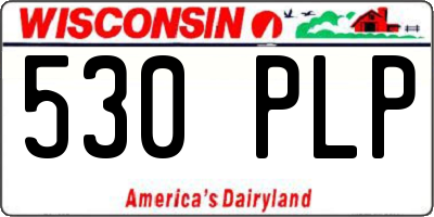 WI license plate 530PLP