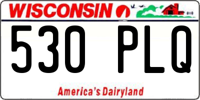 WI license plate 530PLQ