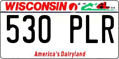 WI license plate 530PLR