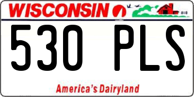 WI license plate 530PLS