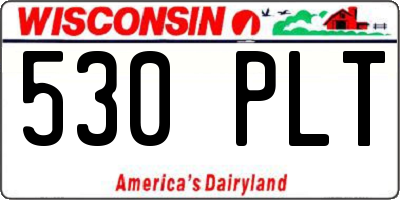 WI license plate 530PLT