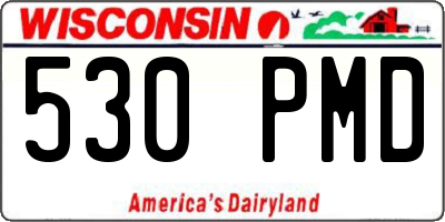 WI license plate 530PMD