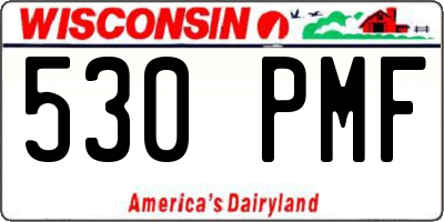 WI license plate 530PMF