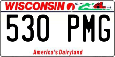 WI license plate 530PMG