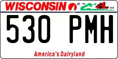 WI license plate 530PMH