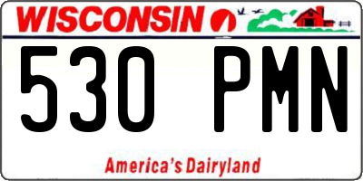 WI license plate 530PMN
