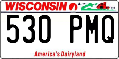 WI license plate 530PMQ