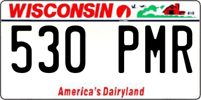 WI license plate 530PMR