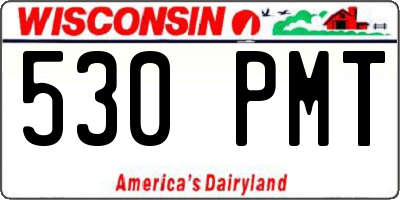 WI license plate 530PMT
