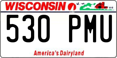 WI license plate 530PMU
