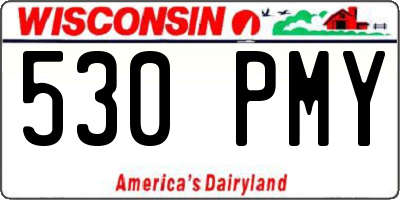 WI license plate 530PMY