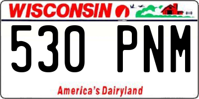 WI license plate 530PNM