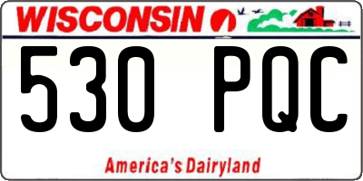 WI license plate 530PQC