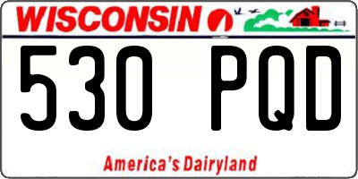 WI license plate 530PQD