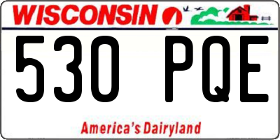 WI license plate 530PQE