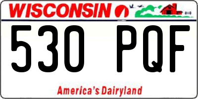 WI license plate 530PQF