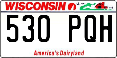WI license plate 530PQH