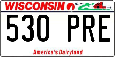 WI license plate 530PRE