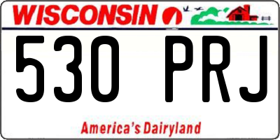 WI license plate 530PRJ