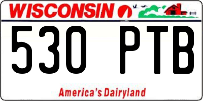 WI license plate 530PTB