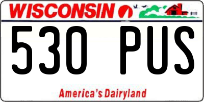 WI license plate 530PUS
