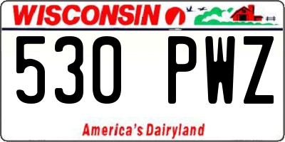 WI license plate 530PWZ