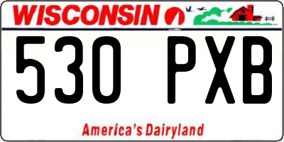 WI license plate 530PXB