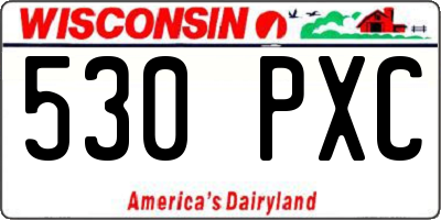 WI license plate 530PXC