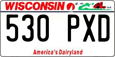 WI license plate 530PXD