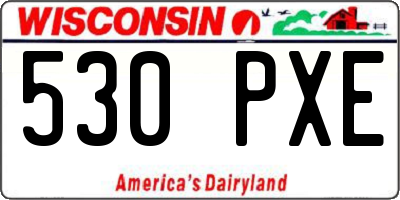 WI license plate 530PXE
