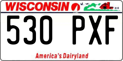 WI license plate 530PXF