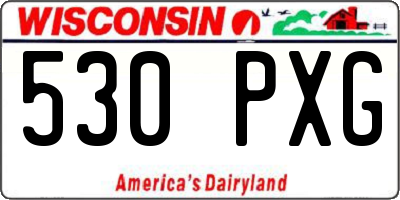 WI license plate 530PXG