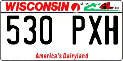 WI license plate 530PXH