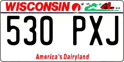 WI license plate 530PXJ