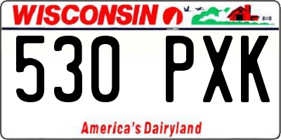 WI license plate 530PXK