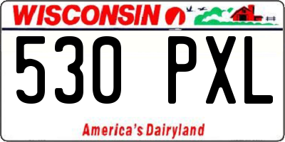 WI license plate 530PXL