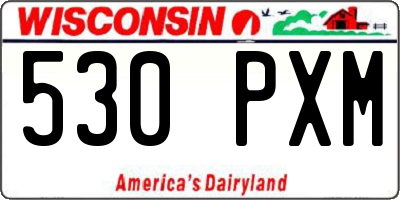 WI license plate 530PXM