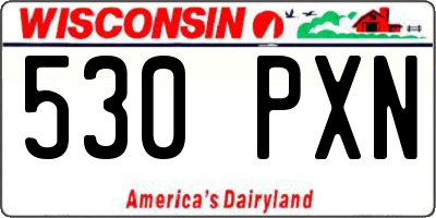 WI license plate 530PXN
