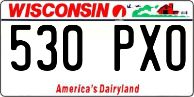 WI license plate 530PXO