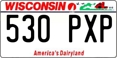 WI license plate 530PXP