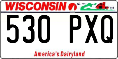 WI license plate 530PXQ