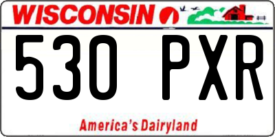 WI license plate 530PXR