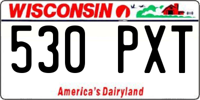 WI license plate 530PXT