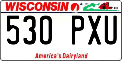 WI license plate 530PXU