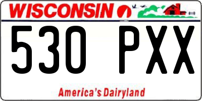 WI license plate 530PXX