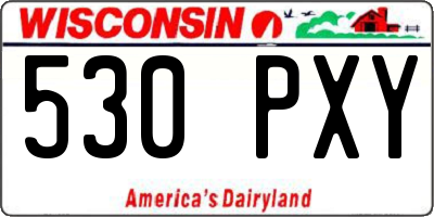 WI license plate 530PXY
